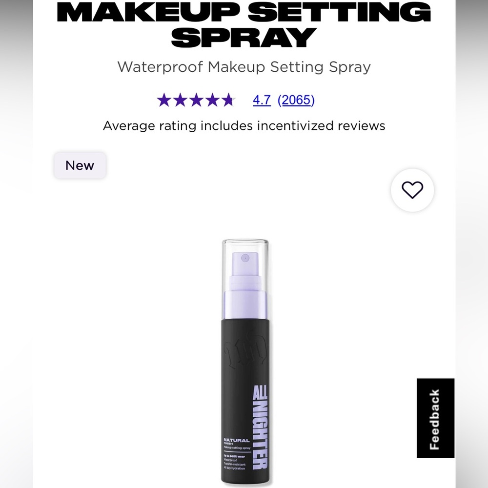 URBAN DECAY Makeup Setting Spray